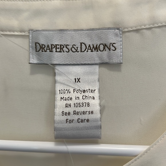 Women’s blouse. 1X. Cream. - Picture 4 of 5